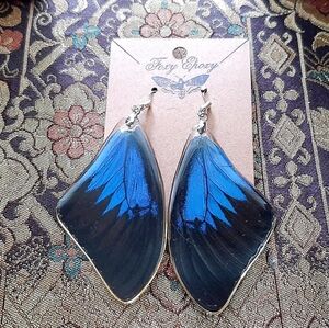 Uylsseus Butterfly Wing Epoxy Resin Earrings 🦋